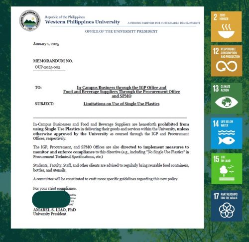 WPU Strengthens Sustainability Efforts, Bans Single-Use Plastics in Campus Biz and Food Services