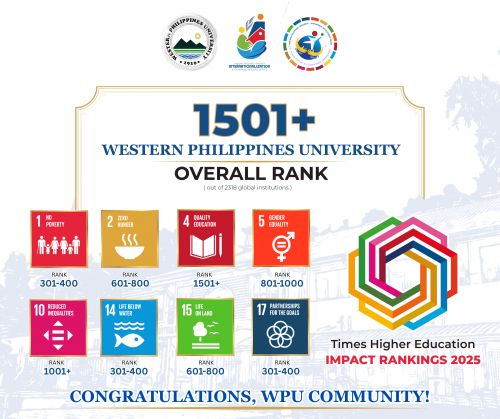 WPU Ranks 2nd in MIMAROPA in 2025 THE Impact Rankings