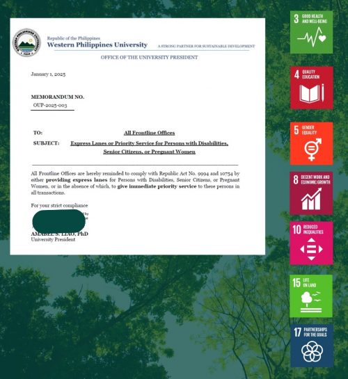 WPU Reinforces Priority Service for PWDs, Senior Citizens, and Pregnant Women